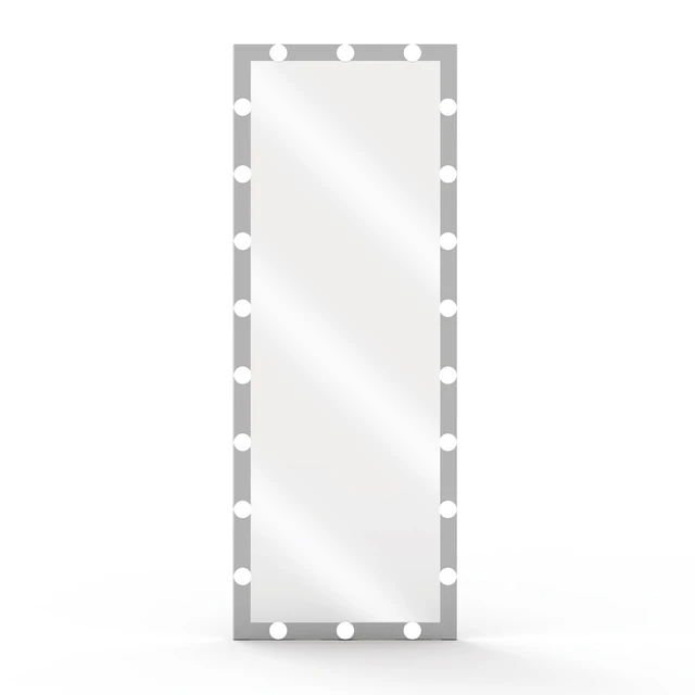 Alt view image 5 of 7 - Hollywood Full Length Mirror with Lights Full Body Vanity Mirror with 3 Color Modes Lighted Standing Floor Mirror for Dressing Room Bedroom Wall Mounted Touch Control Silver 63"x24"