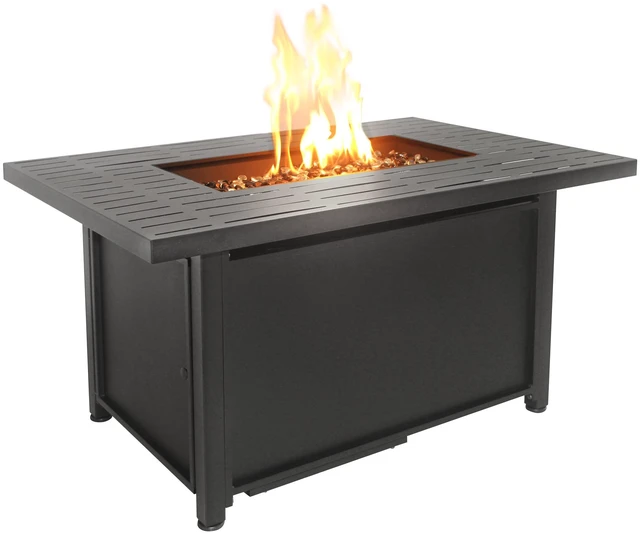 Main image of Convertible Steel Fire Table, Rectangular, Black