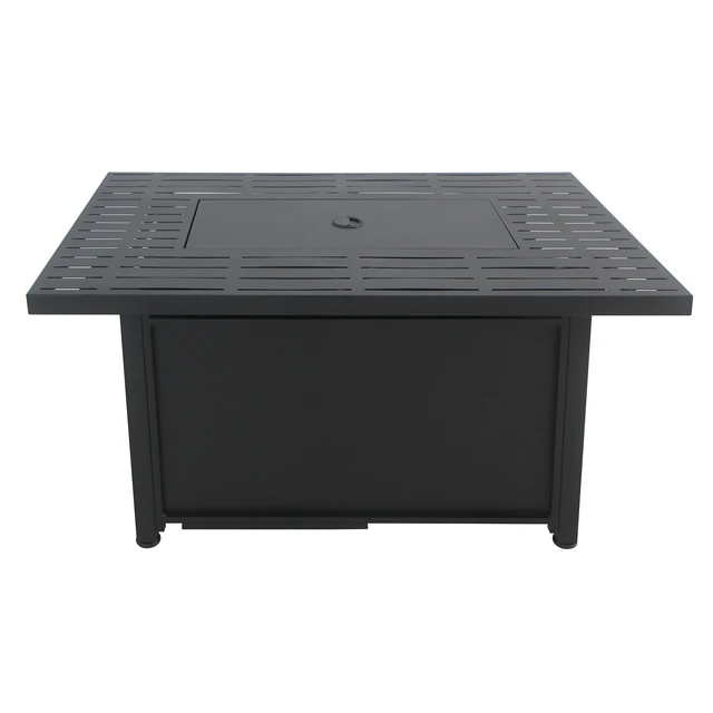 Alt view image 4 of 7 - Convertible Steel Fire Table, Rectangular, Black
