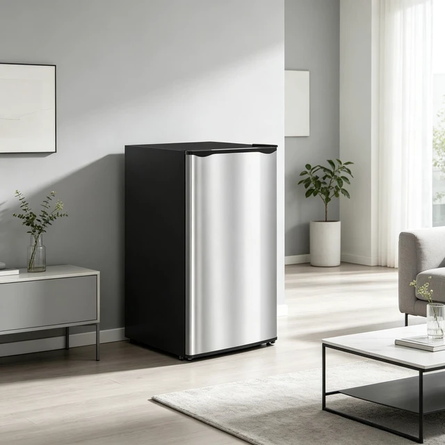Alt view image 4 of 6 - Upright Refrigerator,Compact Single-Door Mini Fridge,Modern Compact Fridge,for Dorms, Offices or Small Kitchens