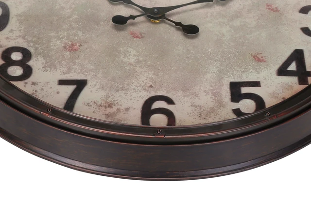 Alt view image 3 of 4 - Clocks, 20" Round, Wall Clock, Antique Brown, Transitional
