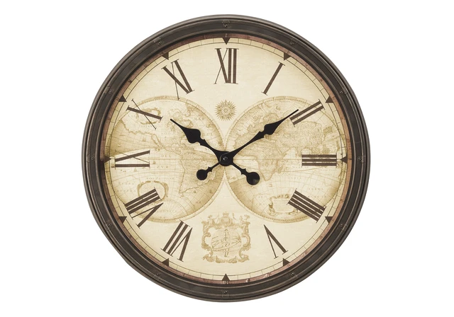 Alt view image 2 of 4 - Clocks, 20" Round, Wall Clock, Antique Brown, Transitional