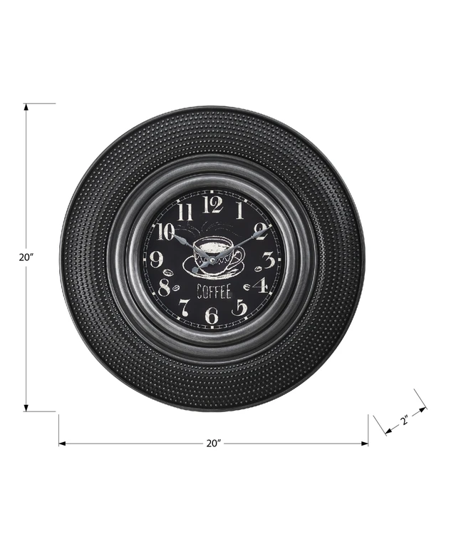 Alt view image 4 of 4 - Clocks, 20" Round, Charcoal Grey, Transitional