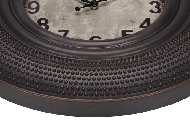 Alt view image 3 of 4 - Clocks, 20" Round, Wall Clock, Antique Brown, Transitional