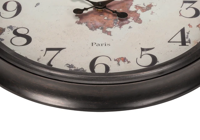 Alt view image 3 of 4 - Clocks, 20" Round, Wall Clock, Brown, Transitional