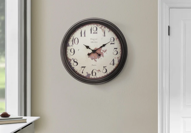Main image of Clocks, 20" Round, Wall Clock, Brown, Transitional