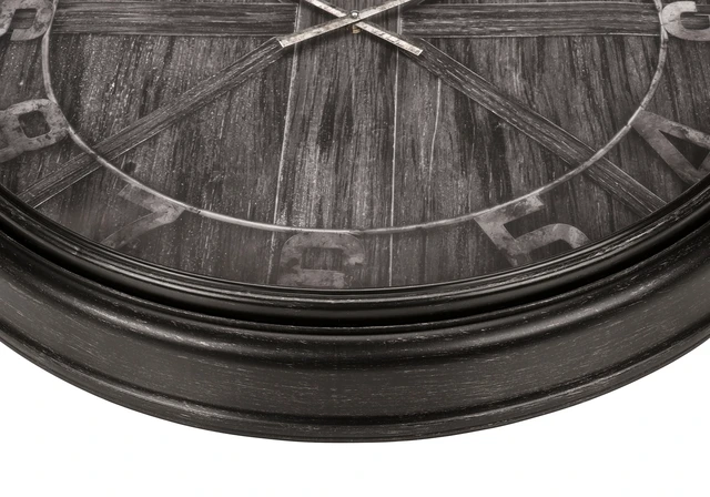 Alt view image 3 of 4 - Clocks, 30" Round, Large Oversized, Wall Clock, Brown, Transitional