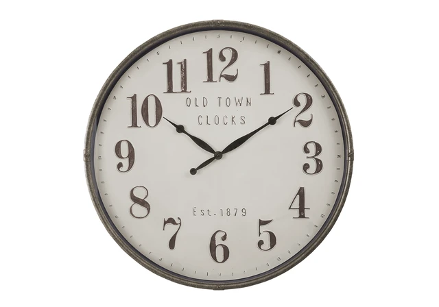 Alt view image 2 of 4 - Clocks, 30" Round, Large Oversized, Wall Clock, Brown, Transitional