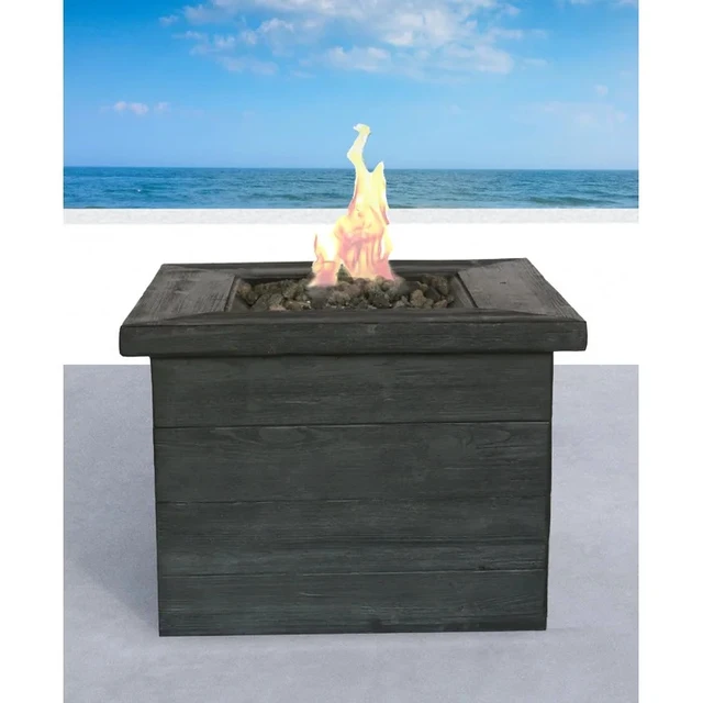 Alt view image 2 of 5 - Fibre Reinforced Concrete Propane/Natural Gas Fire Pit Table