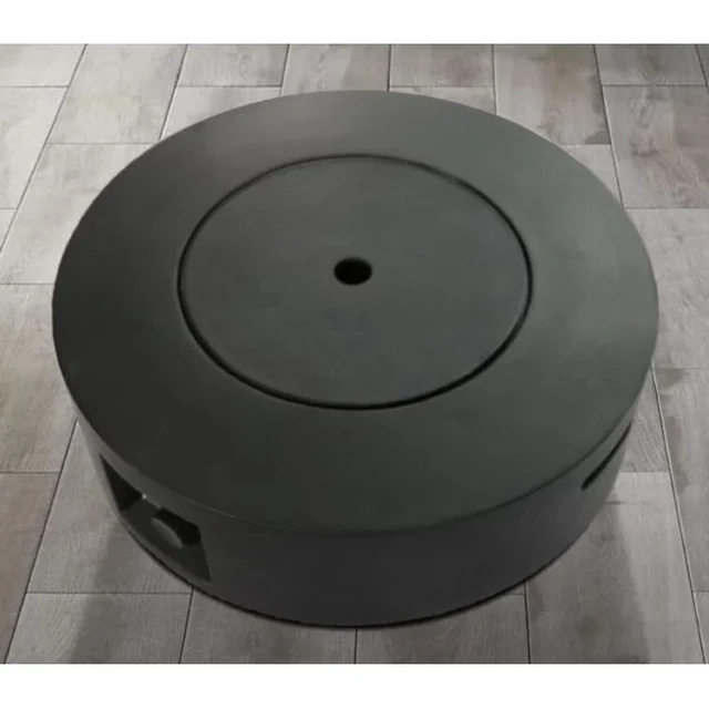 Alt view image 3 of 5 - 11" H x 30" W Fibre Reinforced Concrete Propane Gas Outdoor Fire Pit Table with Lid