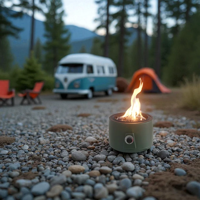 Alt view image 2 of 7 - Campfire Firepit, Green