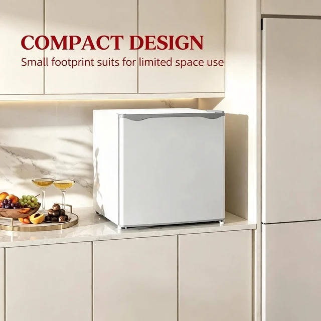 Alt view image 3 of 7 - Compact Single-Door Mini Fridge,Space-Saving Refrigerator,Versatile Mini Cooler