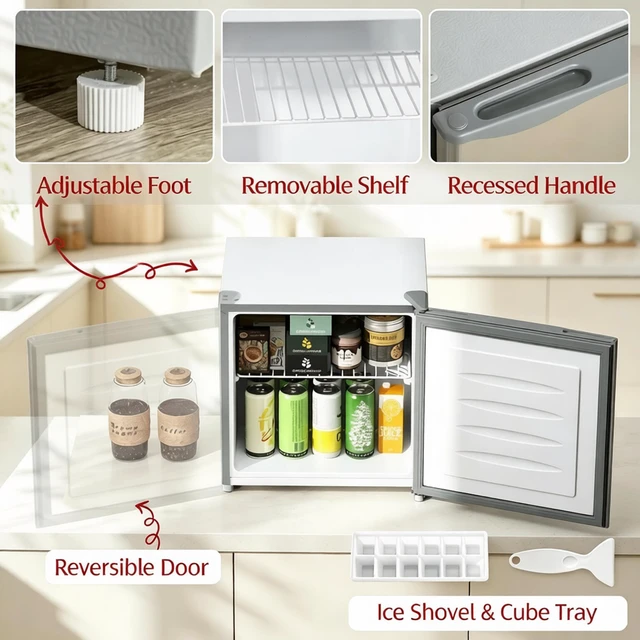 Alt view image 5 of 7 - Compact Single-Door Mini Fridge,Space-Saving Refrigerator,Versatile Mini Cooler