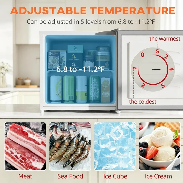Alt view image 6 of 7 - Compact Single-Door Mini Fridge,Space-Saving Refrigerator,Versatile Mini Cooler