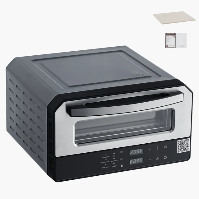 Alt view image 5 of 7 - 12 Inch Electric Pizza Oven with Pizza Stone 750 Max Temp Pizza Maker