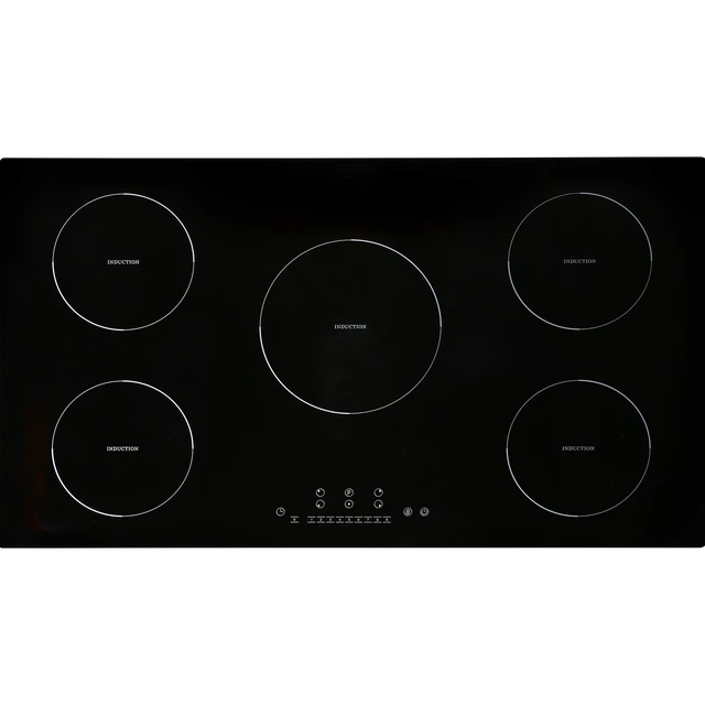 Alt view image 5 of 7 - Electric Cooktop, 5 Burners, 36'' Induction Stove Top, Built-in Magnetic Cooktop 9200W, 9 Heating Level Multifunctional Burner, LED Touch Screen w/ Child Lock & Over-Temperature Protection