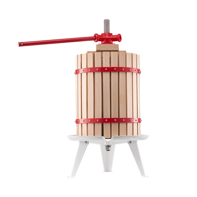 Alt view image 3 of 7 - 4.75 Gal/18L Fruit Wine Press, Solid Wood Basket with 8 Blocks, Heavy Duty Manual Juice Maker, Cider Apple Grape Tincture Honey Olive Oil Making Press with Handle for Kitchen, Home