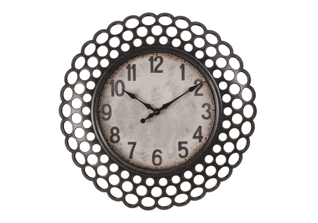 Alt view image 2 of 4 - Clocks, 16" Round, Wall Clock, Dark Brown, Transitional