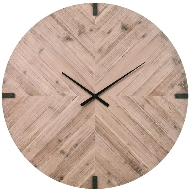 Alt view image 4 of 5 - Clocks, 30" Round, Large Oversized, Wall Clock, Brown, Contemporary, Modern