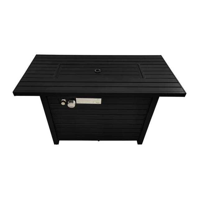 Alt view image 2 of 5 - 24" H Steel Propane Outdoor Fire Pit Table With Lid - CM-1124