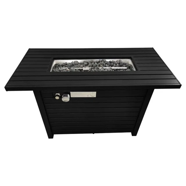 Alt view image 5 of 5 - 24" H Steel Propane Outdoor Fire Pit Table With Lid - CM-1124
