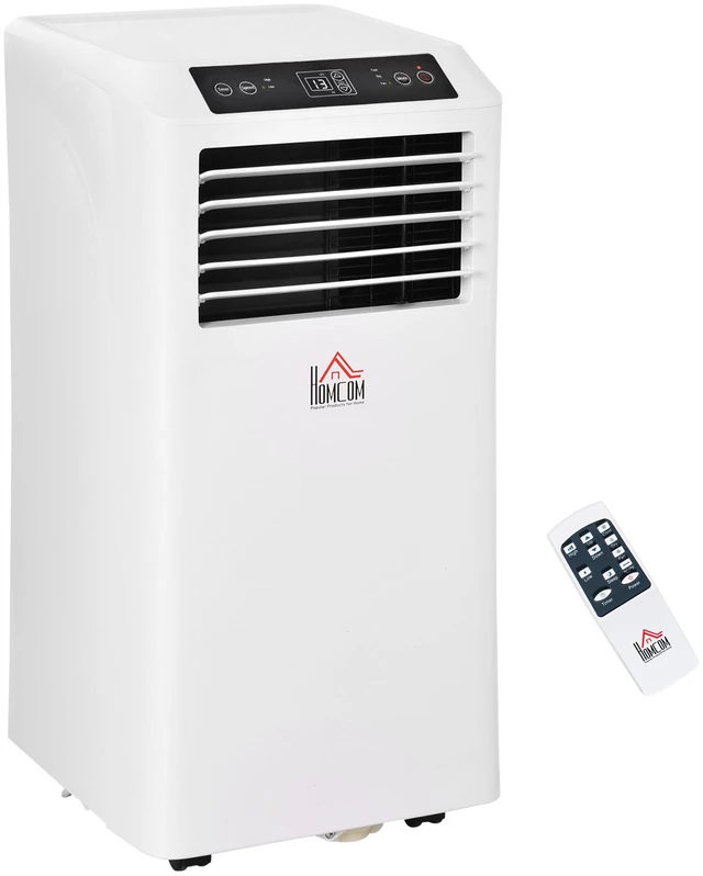 Main image of HOMCOM 8000 BTU Mobile Portable Air Conditioner with Cooling, Dehumidifier, Ventilating, Remote Control, 24-Hour Timer, Portable AC Unit for Bedroom, Living Room, Home Office, White