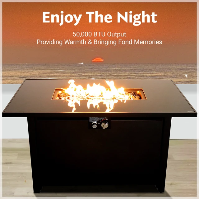 Alt view image 3 of 6 - 25" H x 42" W Steel Outdoor Fire Pit Table with Lid