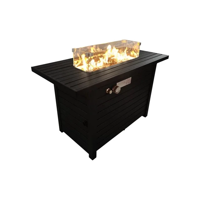 Alt view image 2 of 5 - 24" Steel Propane Fire Pit Table with Cover