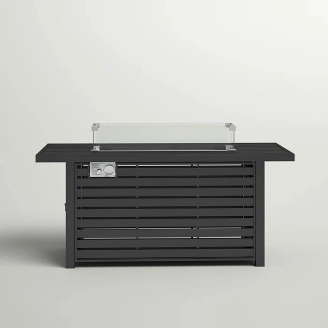 Alt view image 3 of 5 - 24" Steel Propane Fire Pit Table with Cover