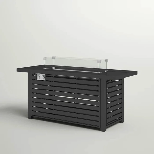Alt view image 4 of 5 - 24" Steel Propane Fire Pit Table with Cover