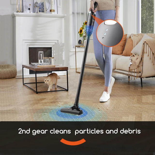 Alt view image 6 of 7 - Cordless Stick/Handheld Vacuum Cleaner, 10-17Kpa 2-Level Powerful Suction,Fast Charging-Use Durable,Latest Household Vacuum Cleaners for Cleaning Flooring, Carpets, Sofas, Car Seat,Hair and Dust