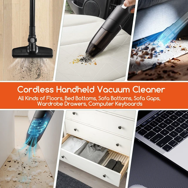Alt view image 5 of 7 - Cordless Stick/Handheld Vacuum Cleaner, 10-17Kpa 2-Level Powerful Suction,Fast Charging-Use Durable,Latest Household Vacuum Cleaners for Cleaning Flooring, Carpets, Sofas, Car Seat,Hair and Dust