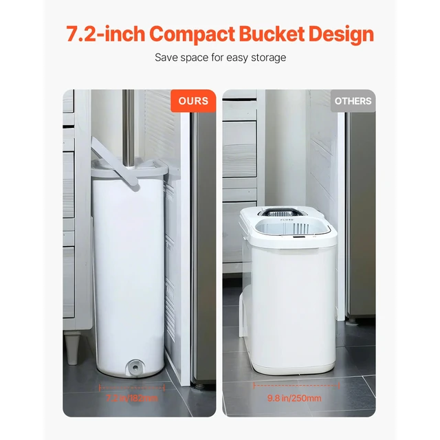 Alt view image 2 of 7 - Mop and Bucket with Wringer Set, Wet & Dry Use, Flat Mop and Bucket System with 3 Washable Microfiber Pads, Flat Mop with Stainless Steel Handle, Mop Bucket Set for Hardwood Tile Vinyl