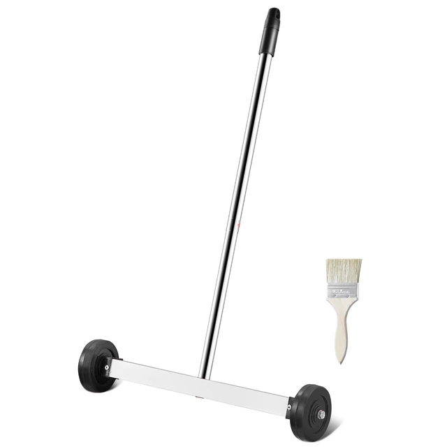 Alt view image 4 of 7 - Magnetic Sweeper with Wheels 15inch Mini 8 lbs Capacity Adjustable Handle