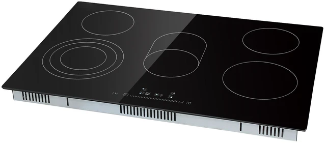 Main image of Built in Electric Stove Top, 30.3 x 20.5 inch 5 Burners, 240V Glass Radiant Cooktop with Sensor Touch Control, Timer & Child Lock Included, 9 Power Levels for Simmer Steam Slow Cook Fry