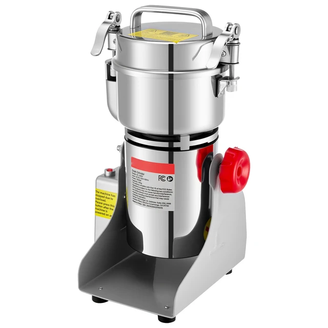Alt view image 3 of 7 - 300g Electric Grain Mill Grinder, 1500W 28000RPM High Speed Spice Corn Dry Grinding Machine, Stainless Steel Pulverizer Powder Machine for Dried Grains Coffee Beans Spices Nuts (270° Swing Type)
