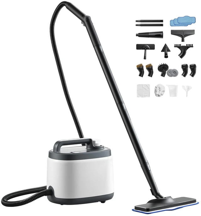 Main image of Steam Cleaner, 51 oz Tank, Steamer for Cleaning with 19 Accessories, Extended Power Cord and Hose, Portable Handle, Fast Heating, Powerful Canister Steam Cleaner for Home, Car Detailing, Floors