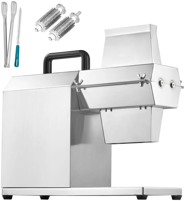 Main image of Commercial Meat Tenderizer, Heavy Duty Stainless Steel Kitchen Tool with Handle, Meat Tong, and Cleaning Brush, 450W Electric Meat Tenderizer Machine for Beef, Turkey, Chicken, Pork, and Fish