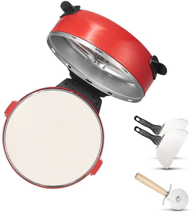 Main image of Pizza Oven, 14 in Electric Pizza Maker, 1600W Electric Pizzas Cooker with Cordierite Stone, 5-Mode Temperature Control, Viewing Window for Precise Cooking, Heats up to 698 F, for Home Kitchen