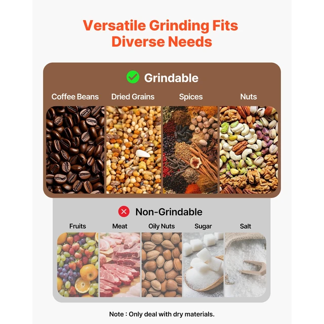 Alt view image 2 of 7 - Electric Grain Mill Grinder, 600W High Power Commercial Spice Grinder, 6.6 Gal Pulverizer Powder Machine with Galvanized Sharp Blades, for Dry Grains, Spices, Cereals, Coffee, Corn & Pepper