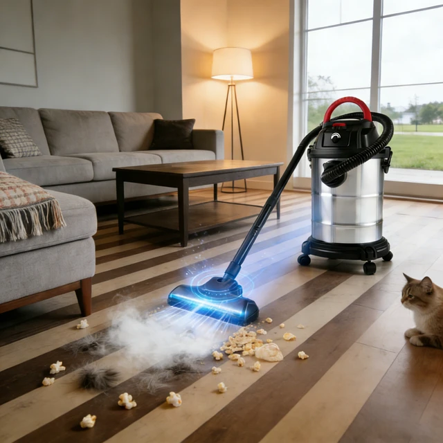 Alt view image 3 of 7 - Wet Dry Vac, 8 Gallon, 6 Peak HP, 3 in 1 Shop Vacuum with Blowing Function, Wet/Dry Vacuum to Clean Floor, Upholstery, Gap, Car, Black