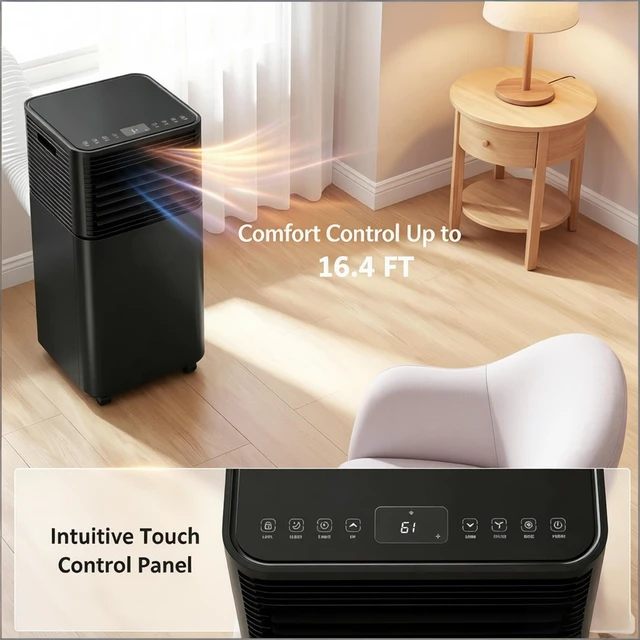 Alt view image 2 of 7 - Modern Air Conditioner,Mobile Air Conditioner with wheels,Home Air Conditioner