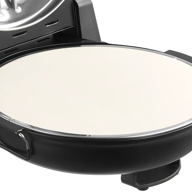 Alt view image 6 of 7 - Pizza Oven, 12 in Electric Pizza Maker, 1200W Electric Pizzas Cooker with Cordierite Stone, 5-Mode Temperature Control, Viewing Window for Precise Cooking, Heats up to 788 F, for Home (Black)