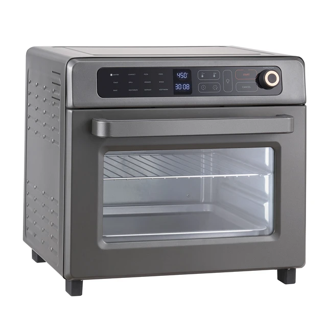 Alt view image 7 of 7 - 12-IN-1 Air Fryer Toaster Oven, 25L Convection Oven, 1700W Stainless Steel Toaster Ovens Countertop Combo with Grill, Pizza Pan, Gloves, 12 Slices Toast, 12-inch Pizza, Home and Commercial Use