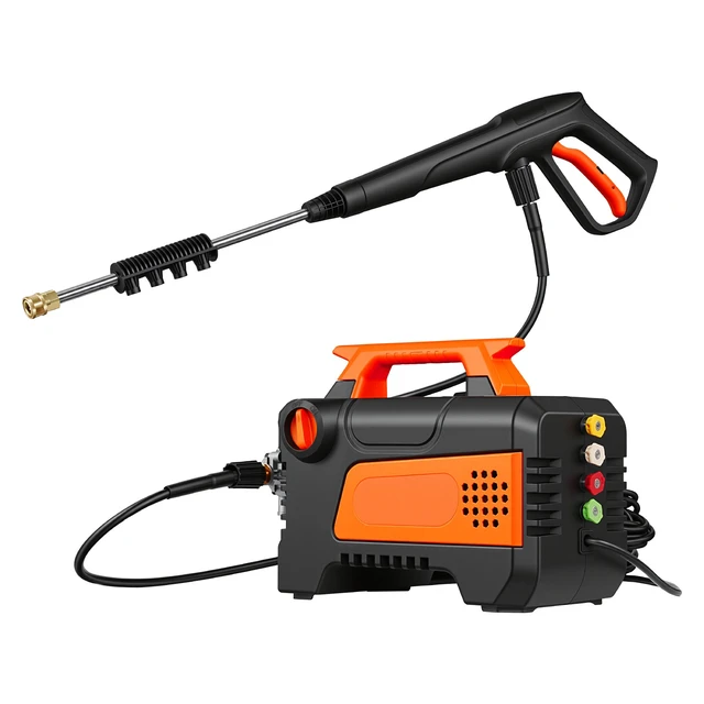 Alt view image 7 of 7 - Electric Pressure Washer, 1958 Max PSI 2.5 Max GPM, Portable Power Washer with 4 Nozzles, Metal Extension Wand, Commercial-Grade 5-Piston Plunger Pump, High Pressure for Cars,Driveways,Patios