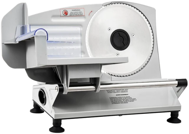 Main image of Meat Slicer, 6.7 inch 150W Electric Deli Slicer Machine with two SUS420 Blades, 0-0.6 inch Adjustable Thickness, ETL Certified Home Food-Slicer for Meat, Ham, Baguett, Steak, ETL Approved