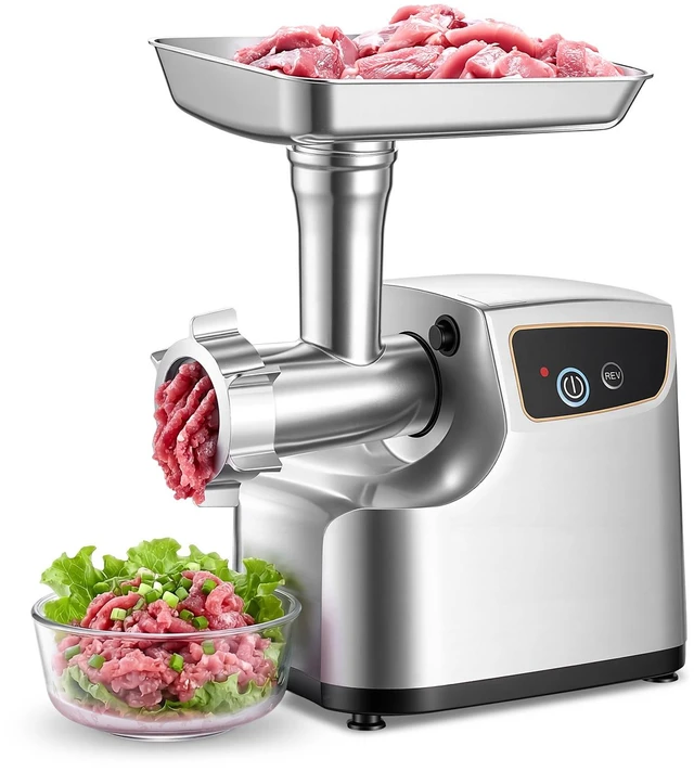Main image of Electric Meat Grinder, 5 Lbs/Min Capacity, #8 Meat Mincer with 3 Grinding Plates, 3 Sausage Stuffing Tubes & Kubbe Kit, 700W/0.77HP Sausage Stuffer Maker for Home Kitchens, ETL Listed