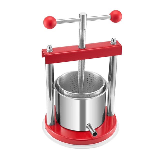 Alt view image 4 of 7 - 0.44 Gal/1.65L Fruit Wine Press, 2 Stainless Steel Barrels, Manual Juice Maker, Cider Apple Grape Tincture Honey Olive Oil Making Press with T-Handle for Outdoor Kitchen Home