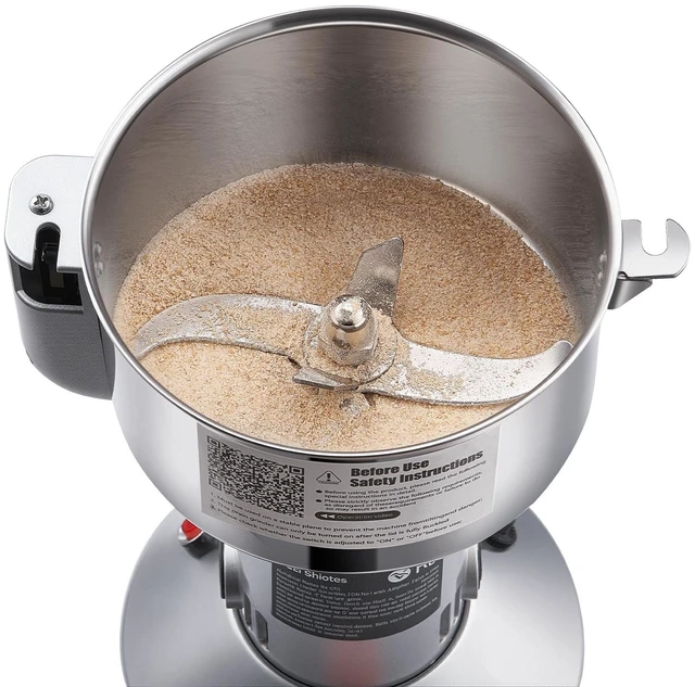 Main image of 550g Electric Grain Mill Grinder, High Speed 2000W Commercial Spice Grinders, Stainless Steel Pulverizer Powder Machine, for Dry Grains Spices Cereals Coffee Corn Pepper, Straight Type