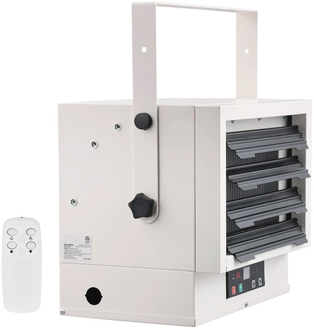 Main image of Electric Garage Heater, 7500-Watt Digital Fan-Forced Wall/Ceiling Mount Shop Heater, with Remote Control Overheat Protection, Hardwired Heater with 9-Hour Timer, Ideal for Workshop, ETL Listed